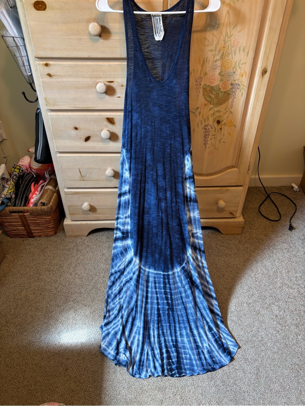 Free People Blue Tie-Dye Maxi Dress